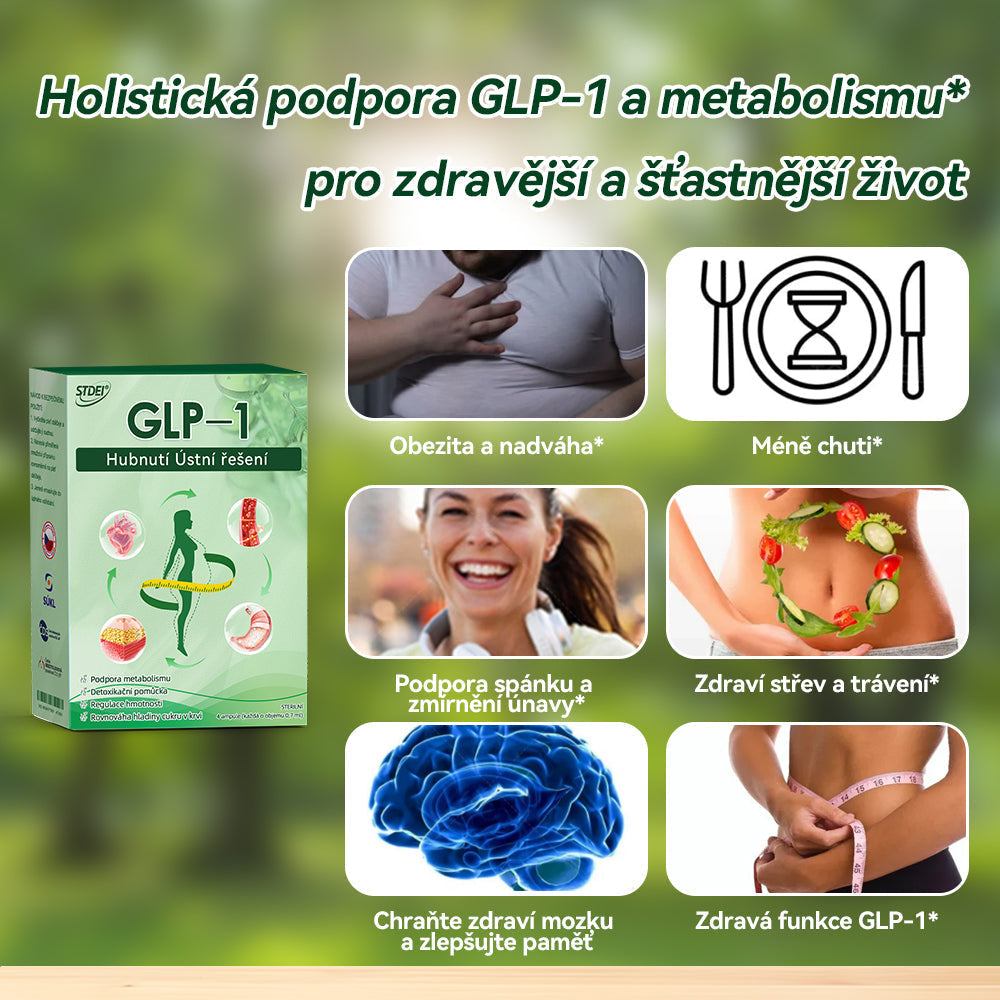 🌿 Oficiální obchod ČR | STDEI® GLP-1 8-v-1 Fit & Vital Řešení (Jednou denně, viditelné změny za 7 dní) ✅ Obezita, kardiovaskulární zdraví, cukrovka, spánková apnoe, zdraví střev, problémy se klouby a dalš